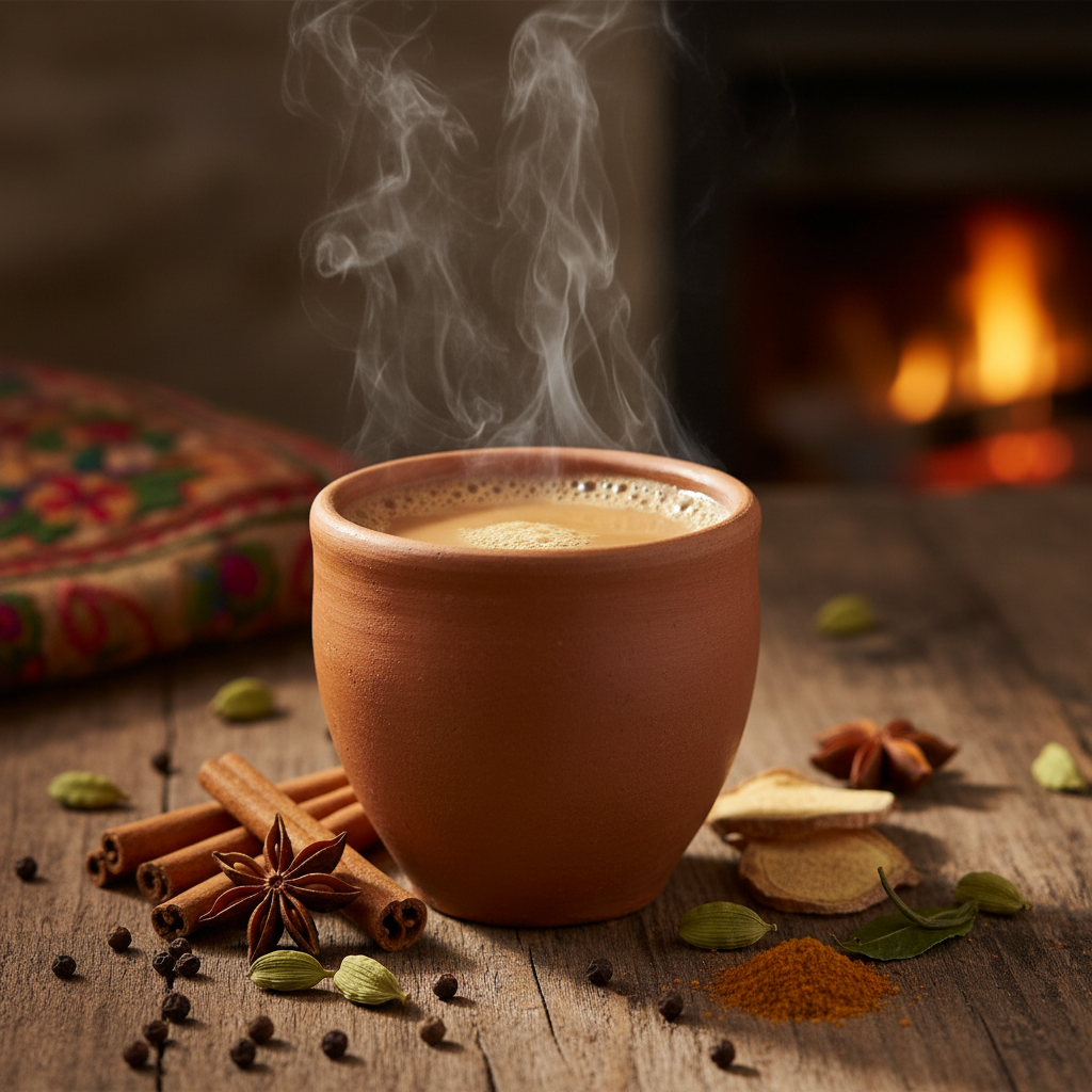 Masala chai in kulhad cup