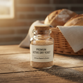 Active dry yeast in glass jar